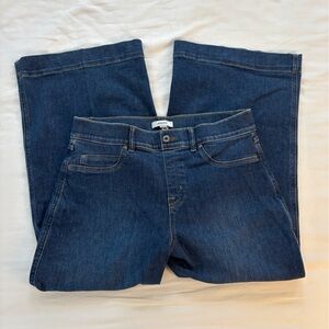 SPANX Dark Blue Flare & Wide Leg Cropped Jeans NWOT